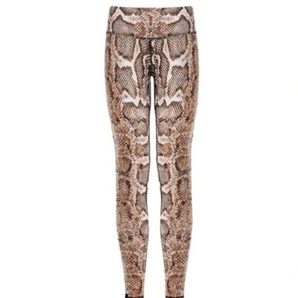 TRUE RELIGION Bodied Python Print Mid Rise Leggings Size Small Made In USA - Picture 2 of 7